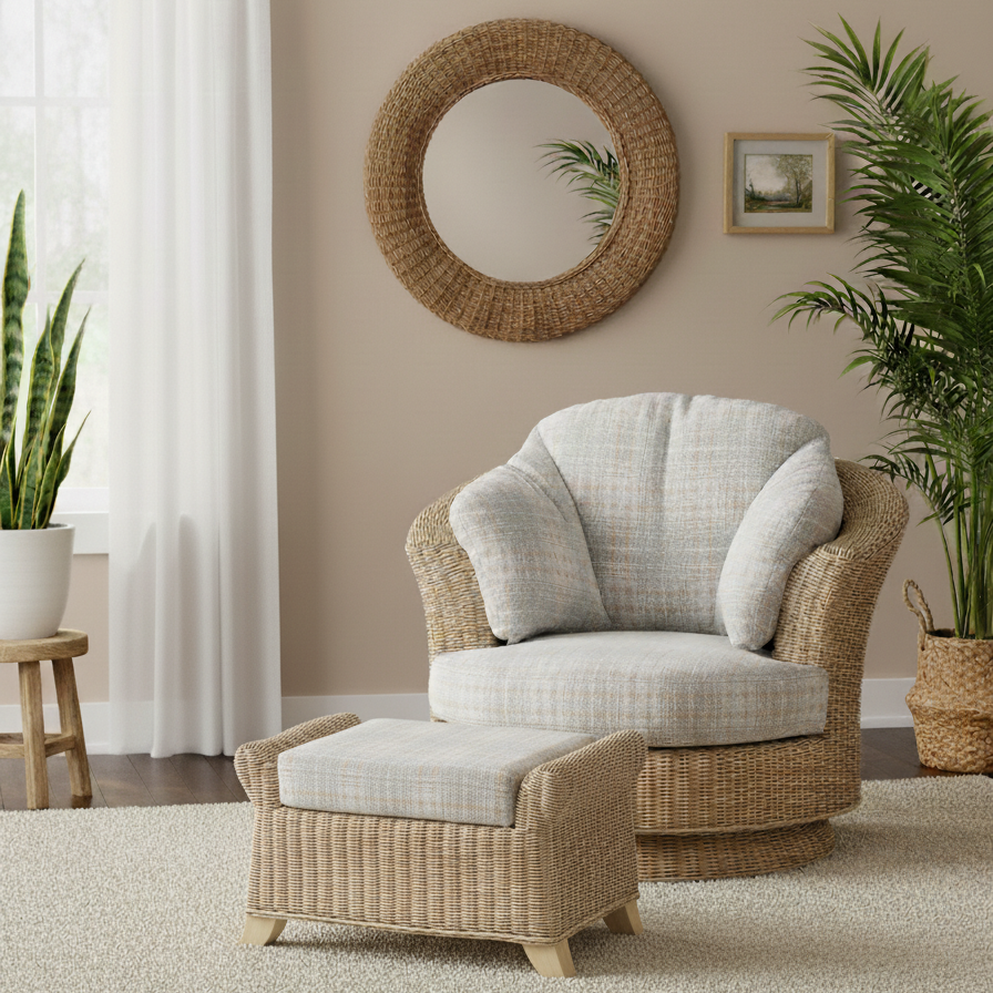 Clifton Natural Wash Lyon Swivel Chair