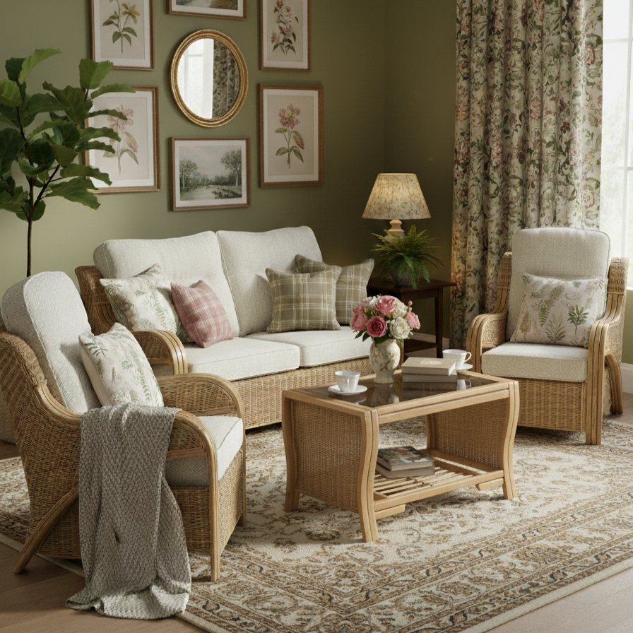 Opera Light Oak Cane Coffee Table