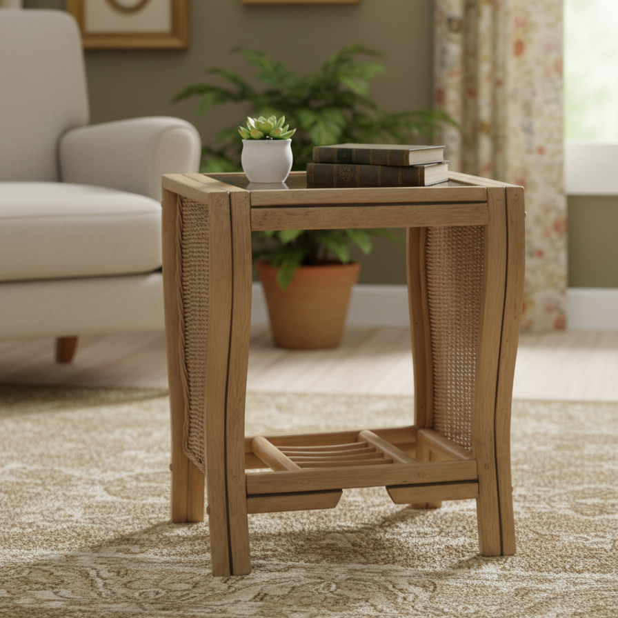 Opera Cane Lamp Table