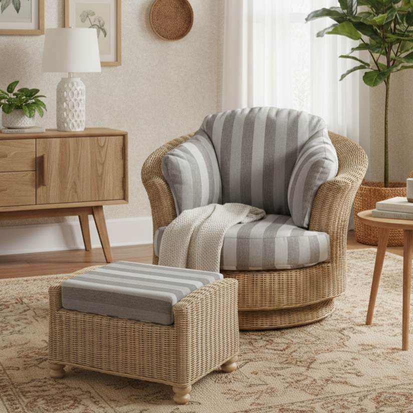 Samford Natural Wash Footstool