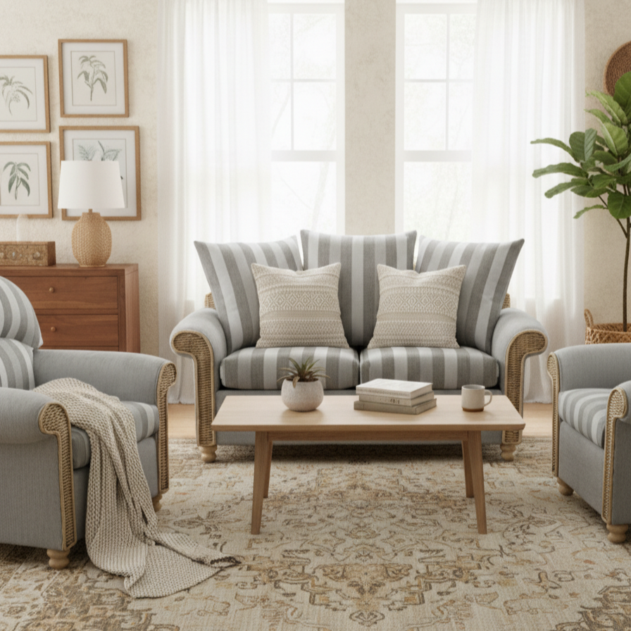Samford Modern Scatter Back 2-Seater Sofa 3pc Suite - Sustainable Design