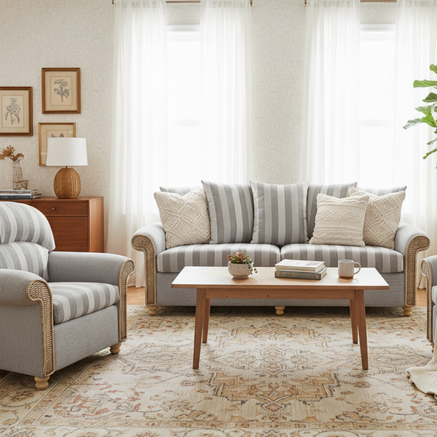 Samford Rattan Scatter Back 3 Seater 3pc Suite