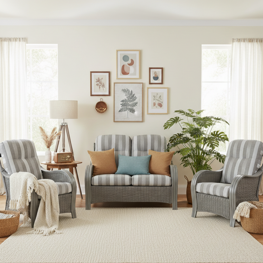 Turin Grey 2-Seater 3pc Suite