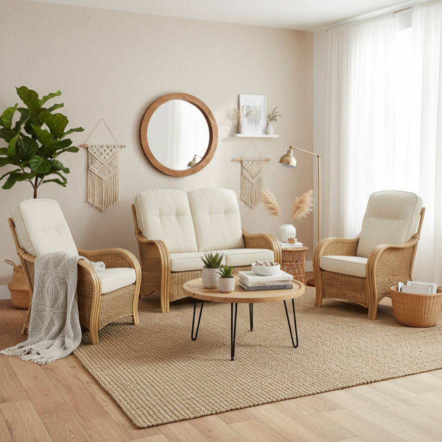 Turin Light Oak 2 Seater 3pc Suite