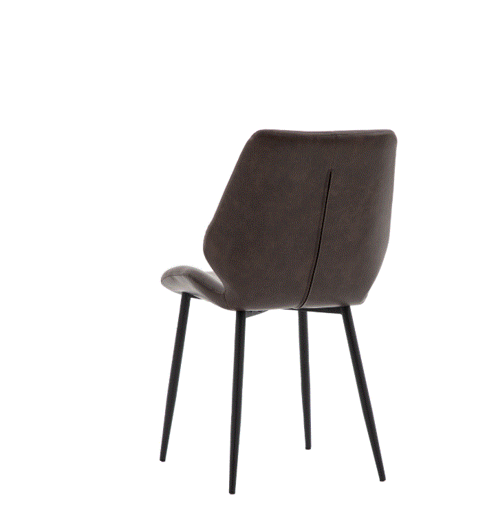Marlow PU Brown Leather Dining Chair (set of 2)