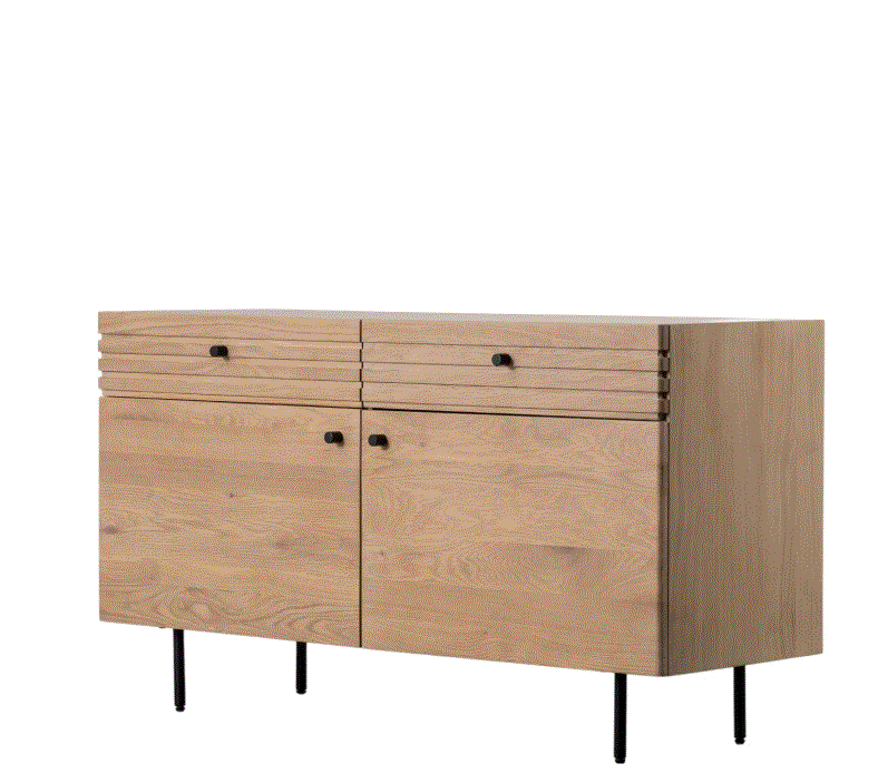 Okayino 2 Drawer 2 Door Oak Sideboard