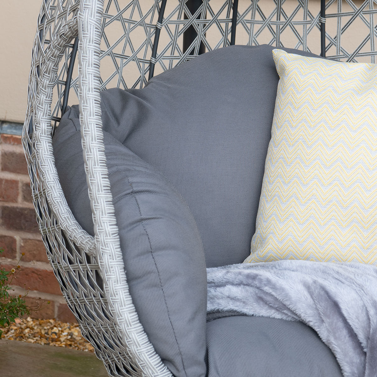 cartmel outdoor rattan hanging loveseat