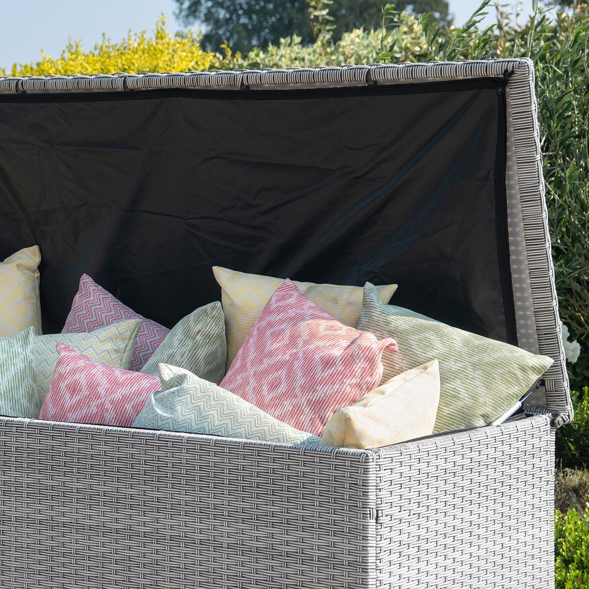 cartmel outdoor rattan cushion storage box