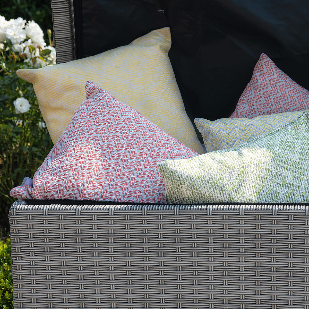 cartmel outdoor rattan cushion storage box