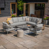 Adelaide Rope Weave Large Corner Sofa Set With 2 Armchairs - Cool Linen