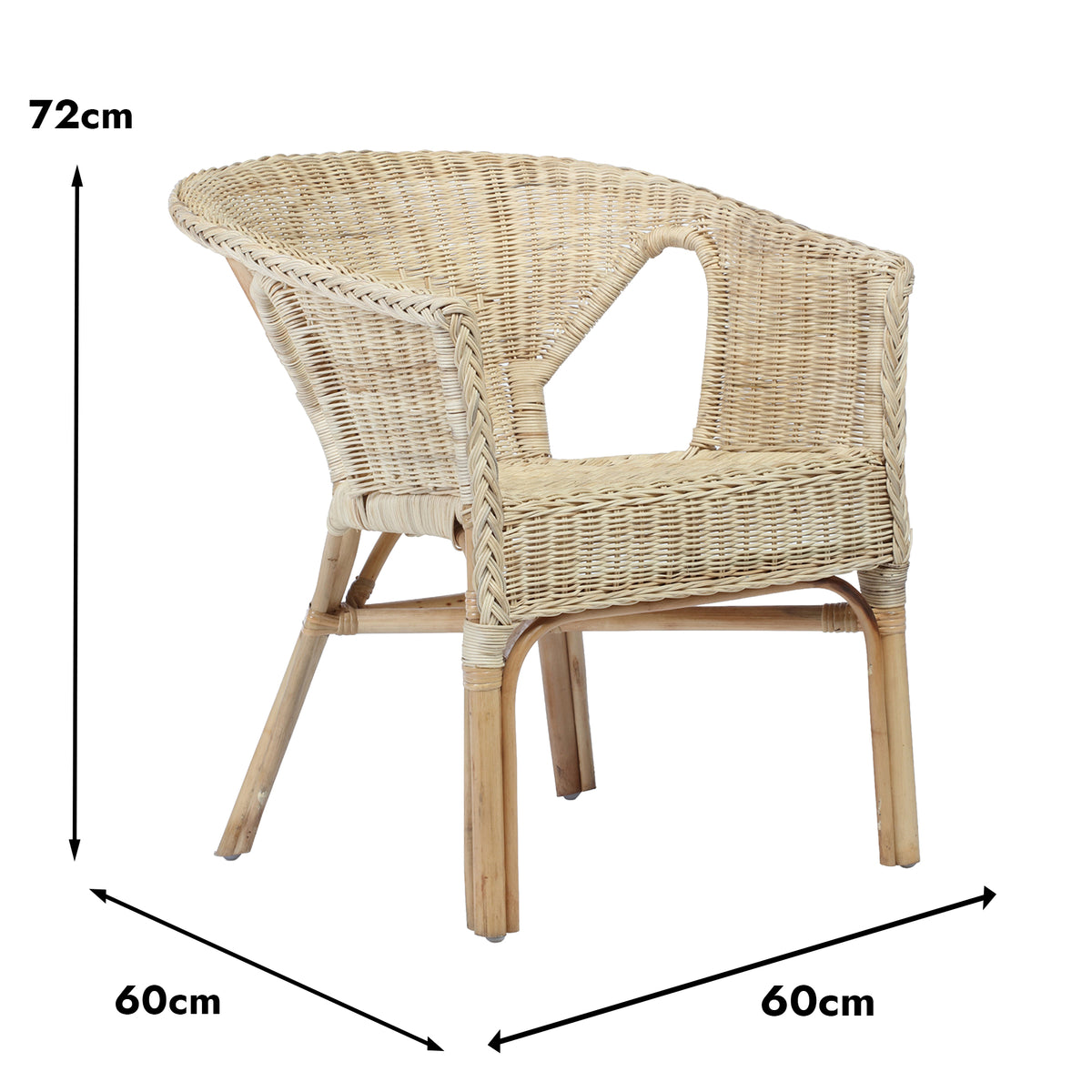 Adults Small Wicker Loom Chair - Natural