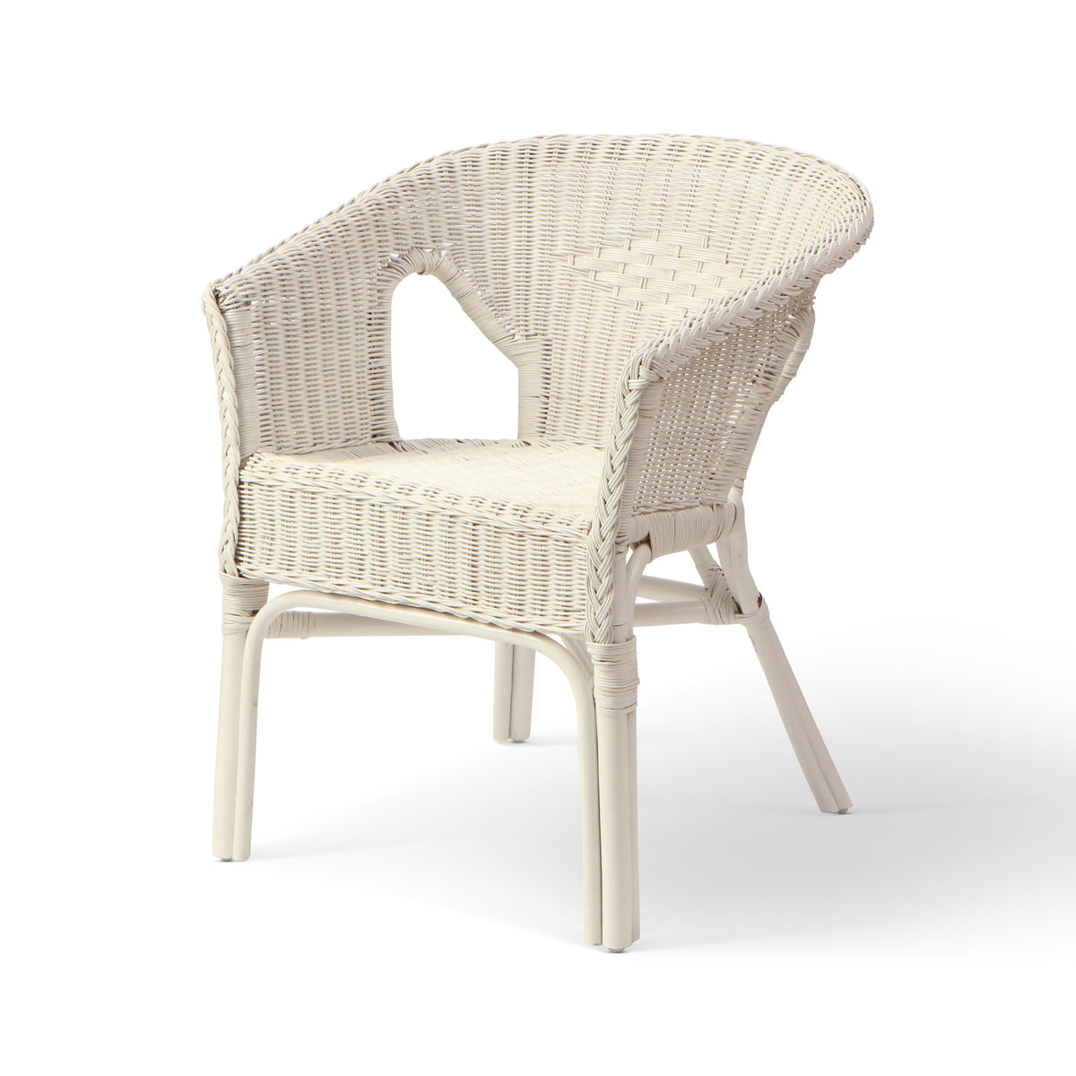 Adults Small Wicker Loom Chair - White