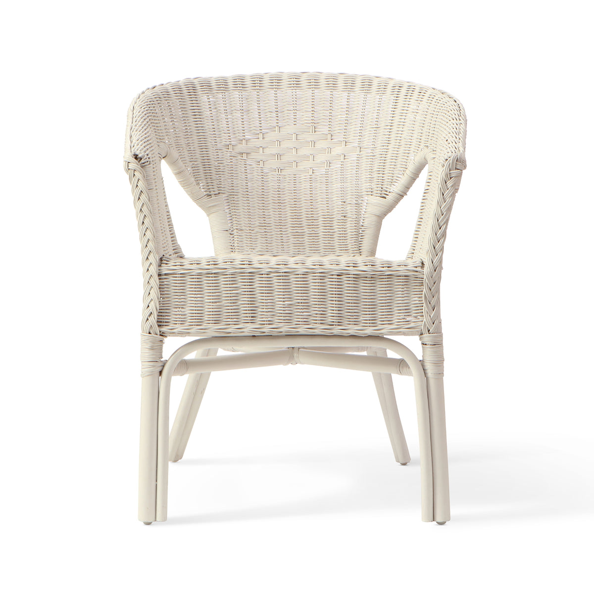 Adults Small Wicker Loom Chair - White