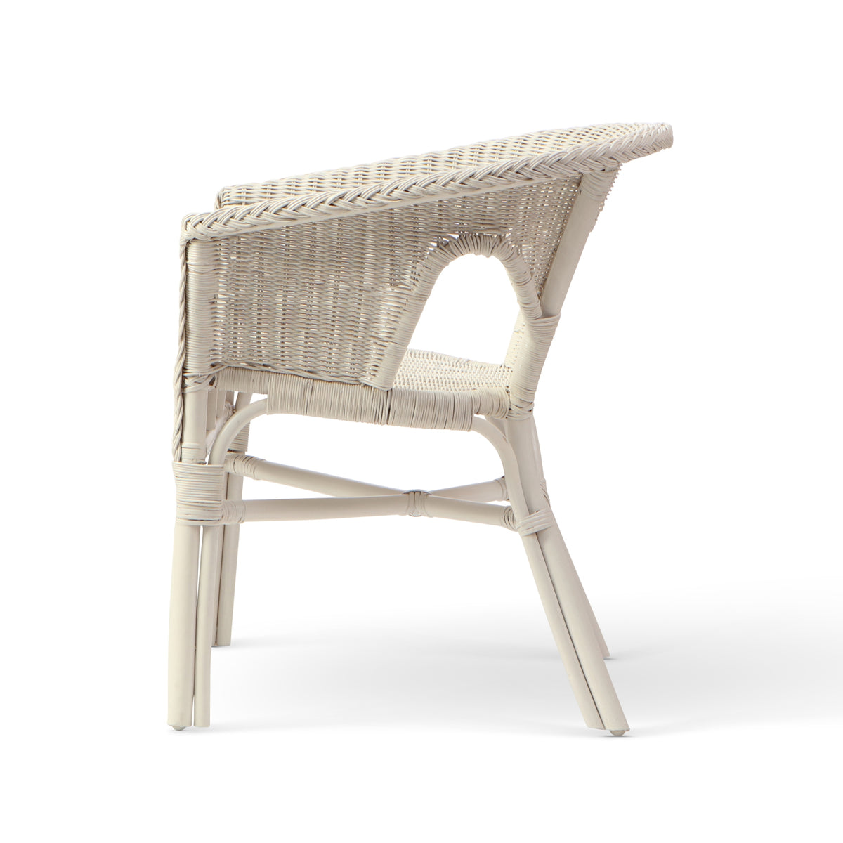 Adults Small Wicker Loom Chair - White