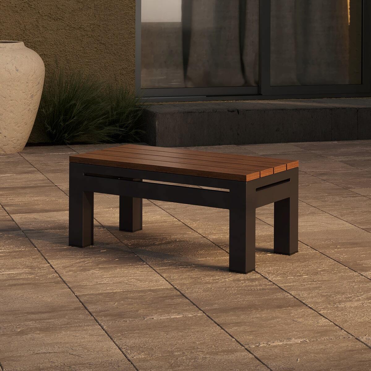 Alton Teak and Charcoal Side Table
