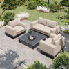 Alvino Outdoor Corner Sofa Set - Oatmeal