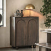 Arc Mango Wood Tall 2 Door Sideboard Cupboard