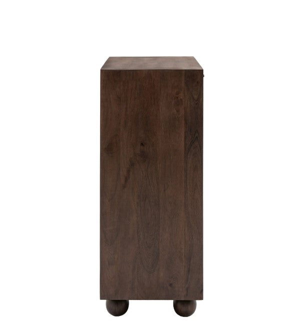 Arc Mango Wood Tall 2 Door Sideboard Cupboard