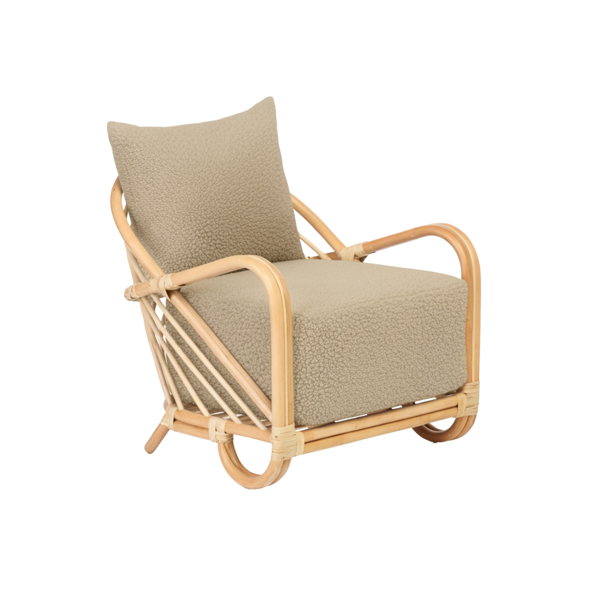 Arch Natural Rattan Chair in Latte
