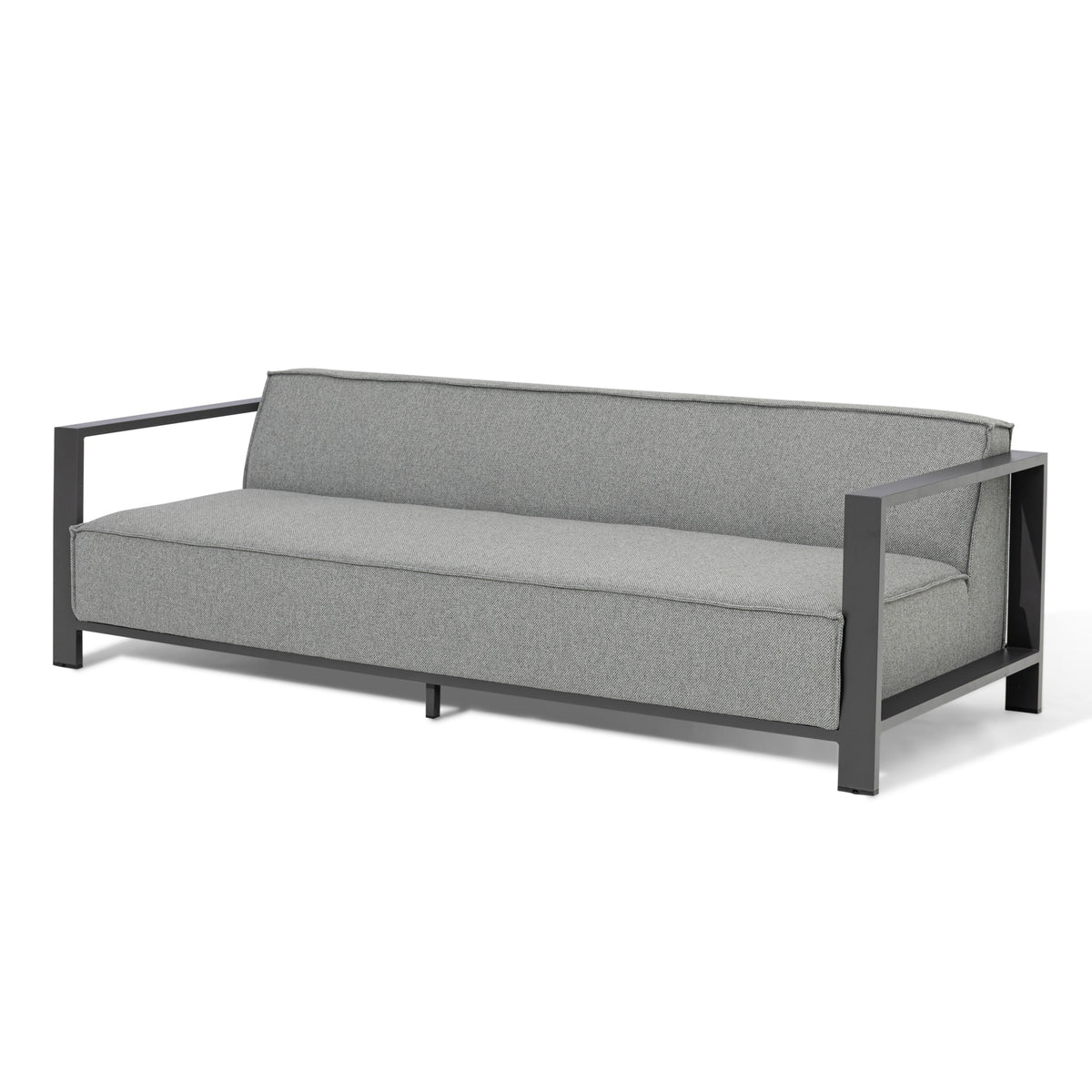 Arilla 3 Seat Sofa Set With Square Coffee Table - Zinc Grey