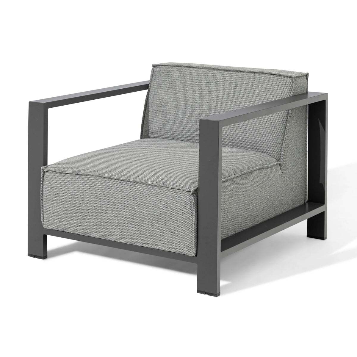Arilla 3 Seat Sofa Set With Square Coffee Table - Zinc Grey