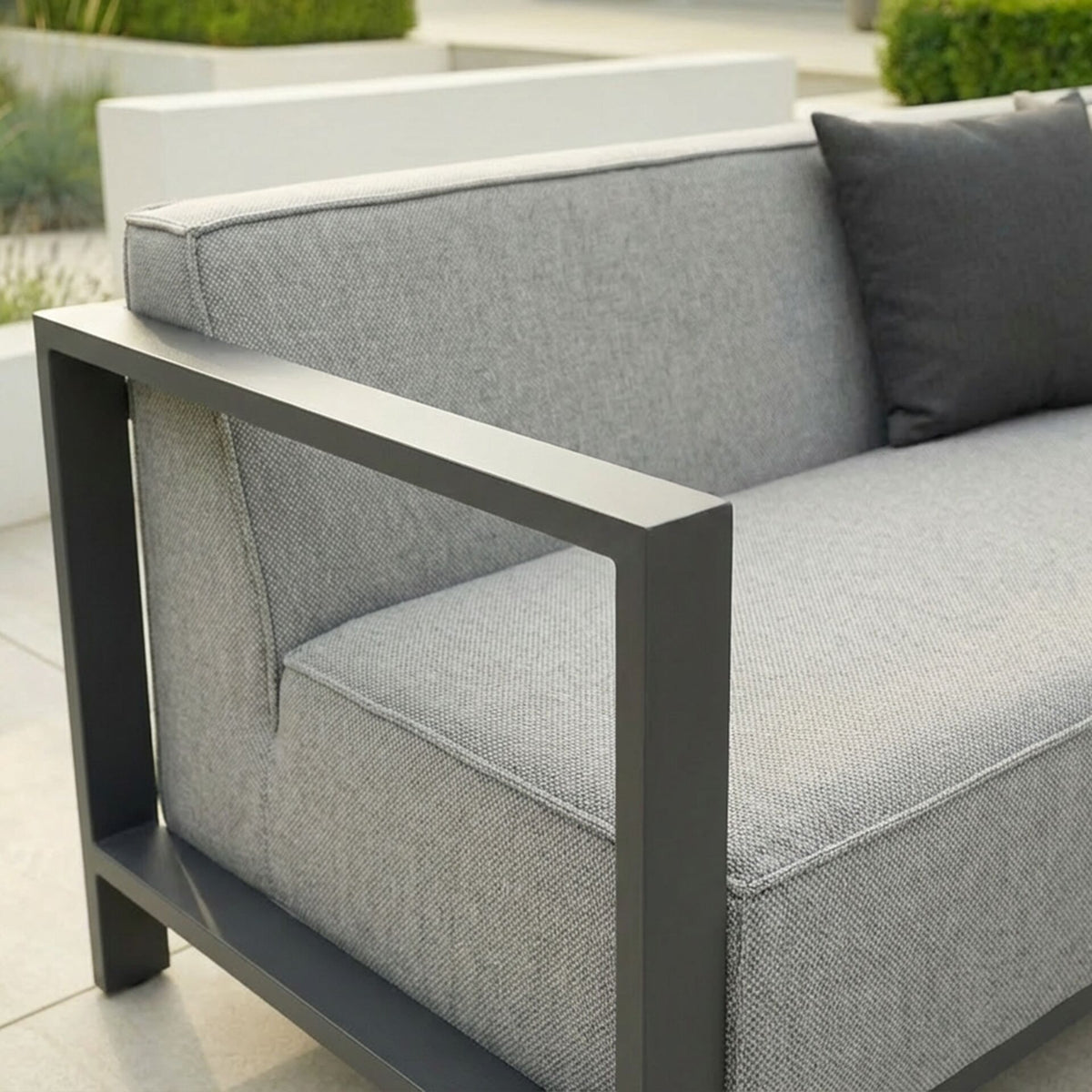 Arilla 3 Seat Sofa Set With Square Coffee Table - Zinc Grey