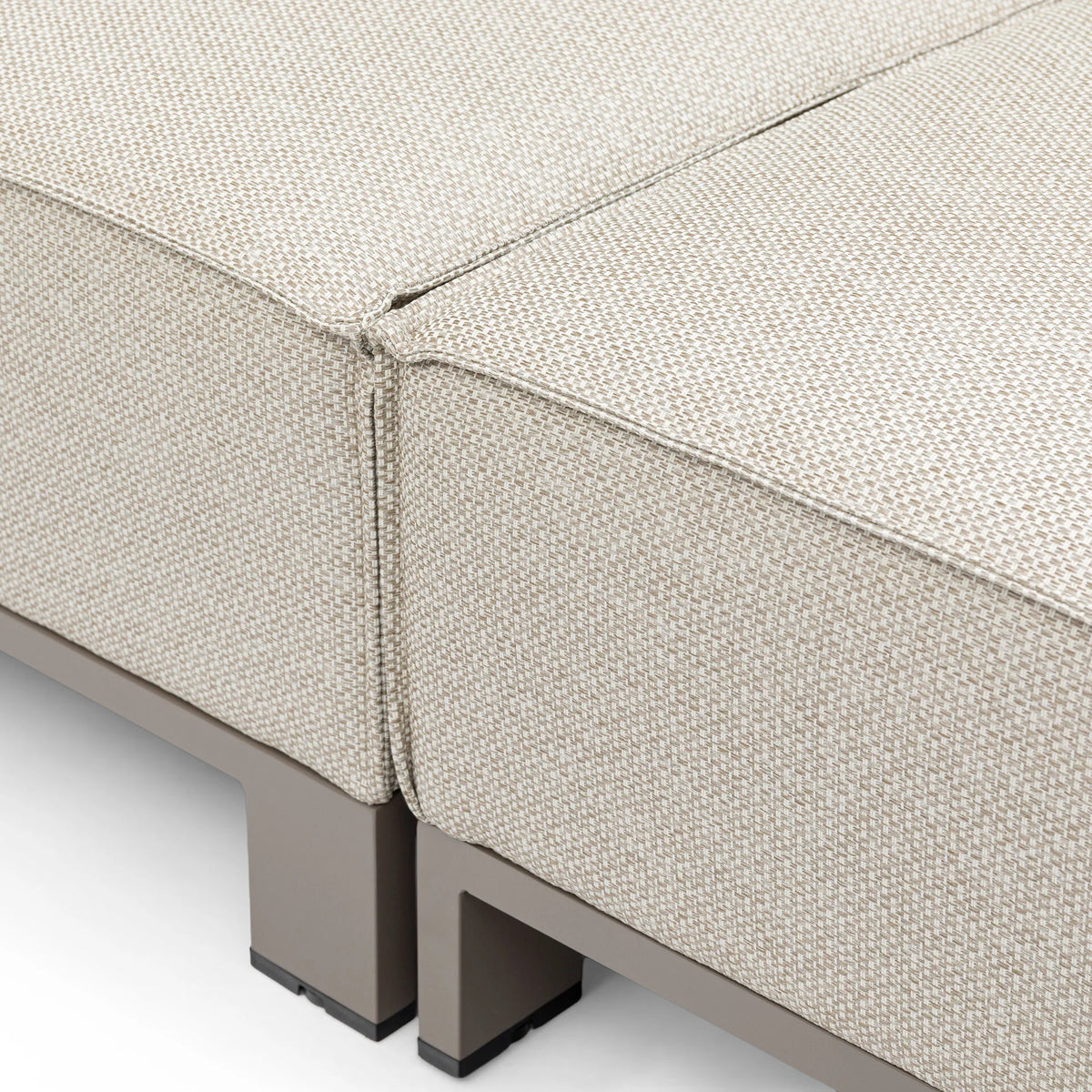 Arilla Medium Corner Sofa Set With Square Coffee Table - Latte