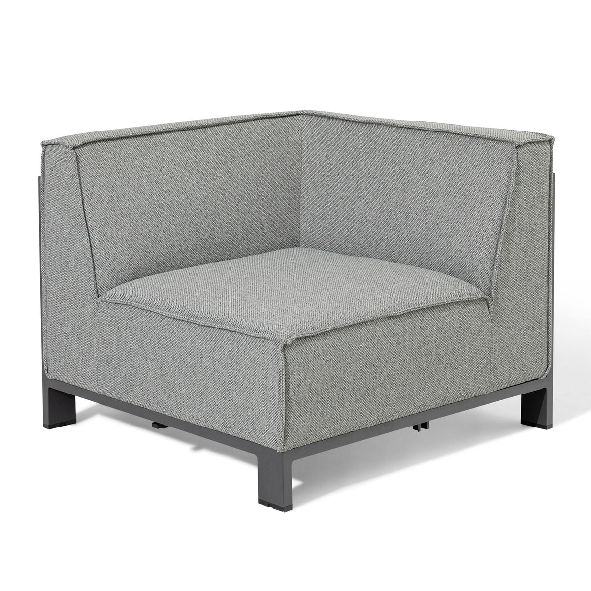 Arilla Medium Corner Sofa Set With Square Coffee Table - Zinc Grey