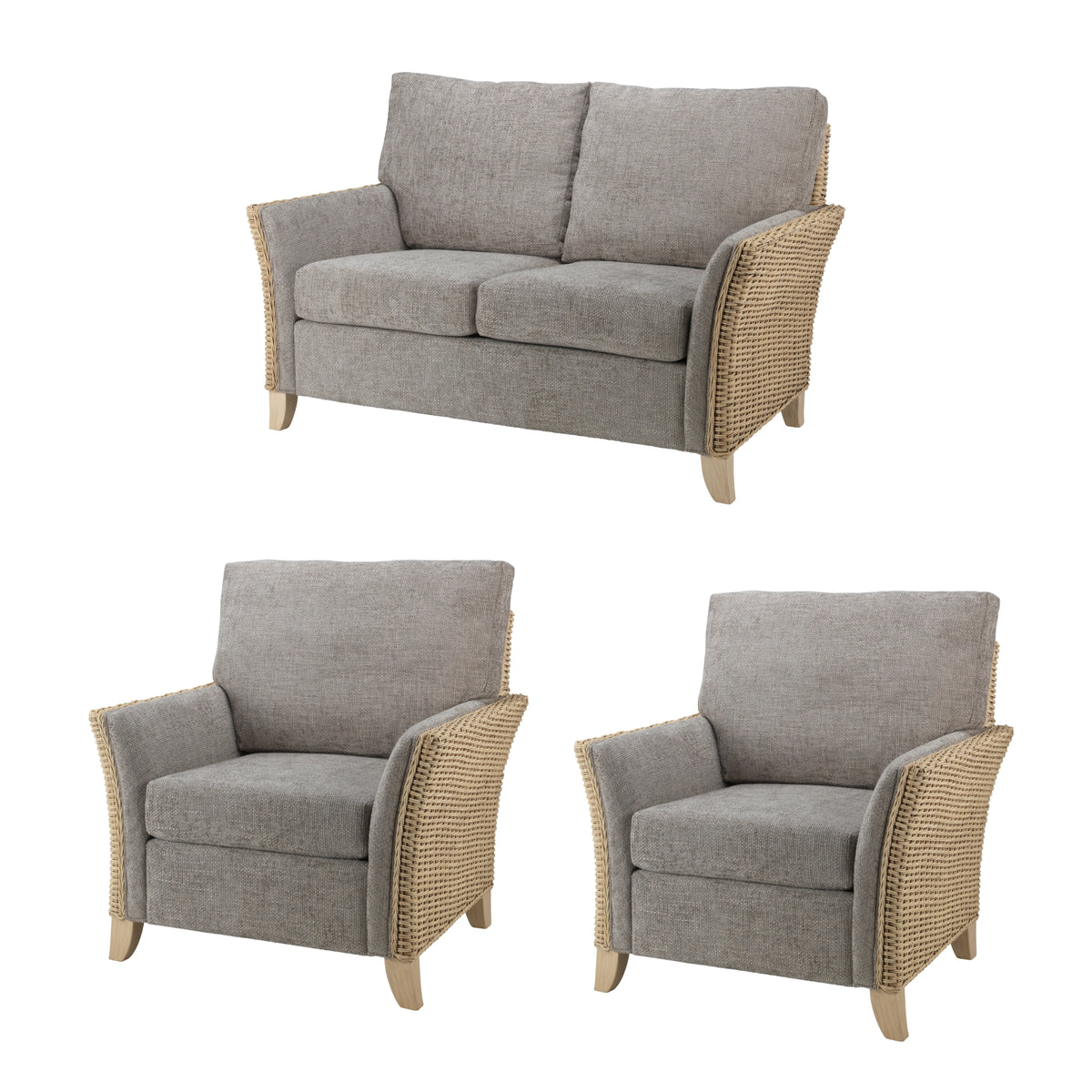 Arlington 2-Seater 3pc Suite | Modern Rattan Living Set