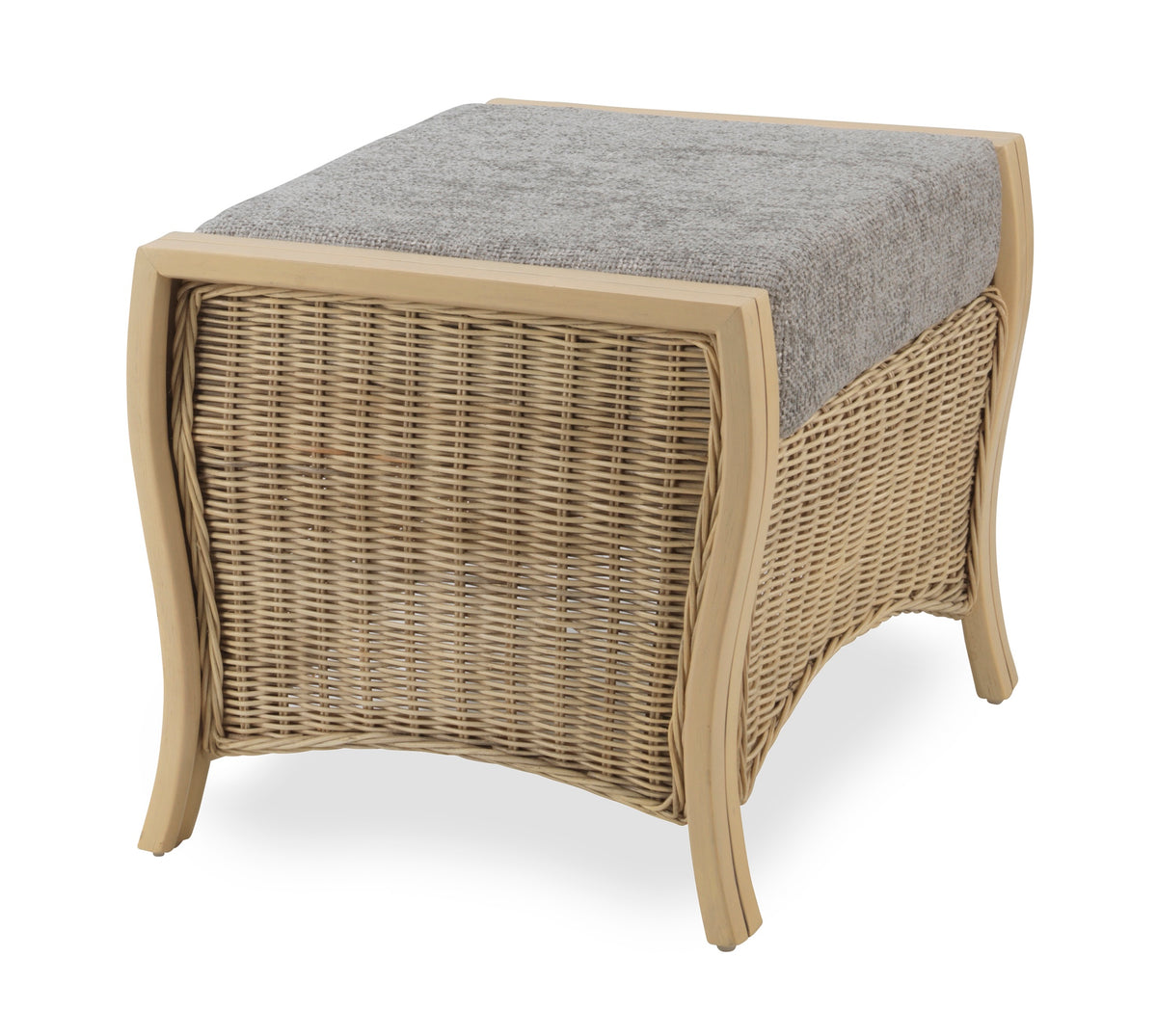 Arlington Storage Ottoman - Handcrafted Rattan Footstool