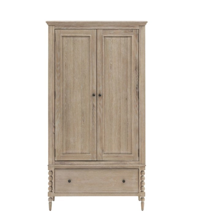 Artisan 2 Door 1 Drawer Wardrobe - Natural