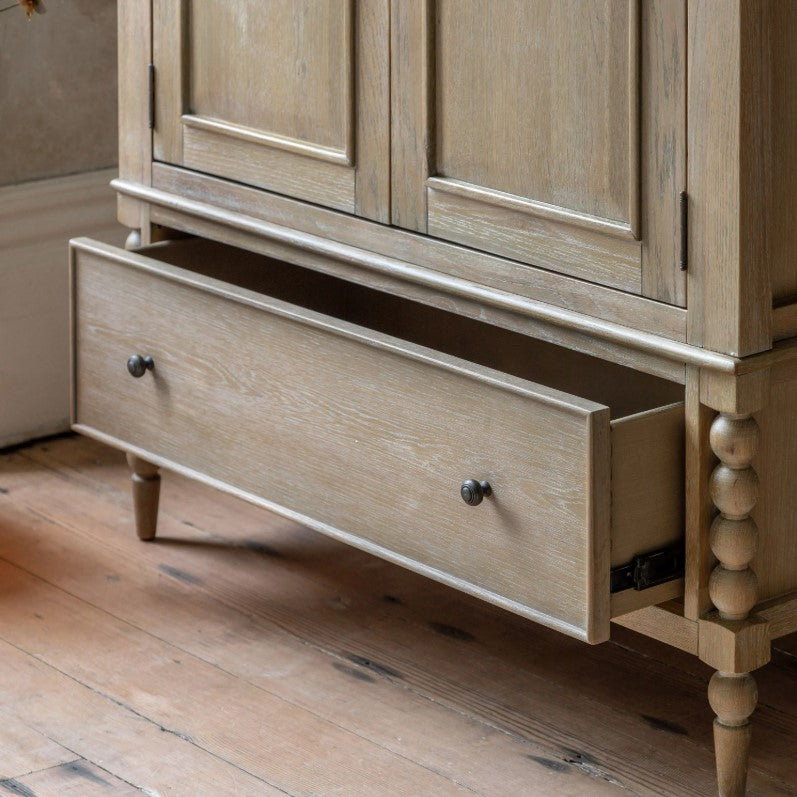 Artisan 2 Door 1 Drawer Wardrobe - Natural