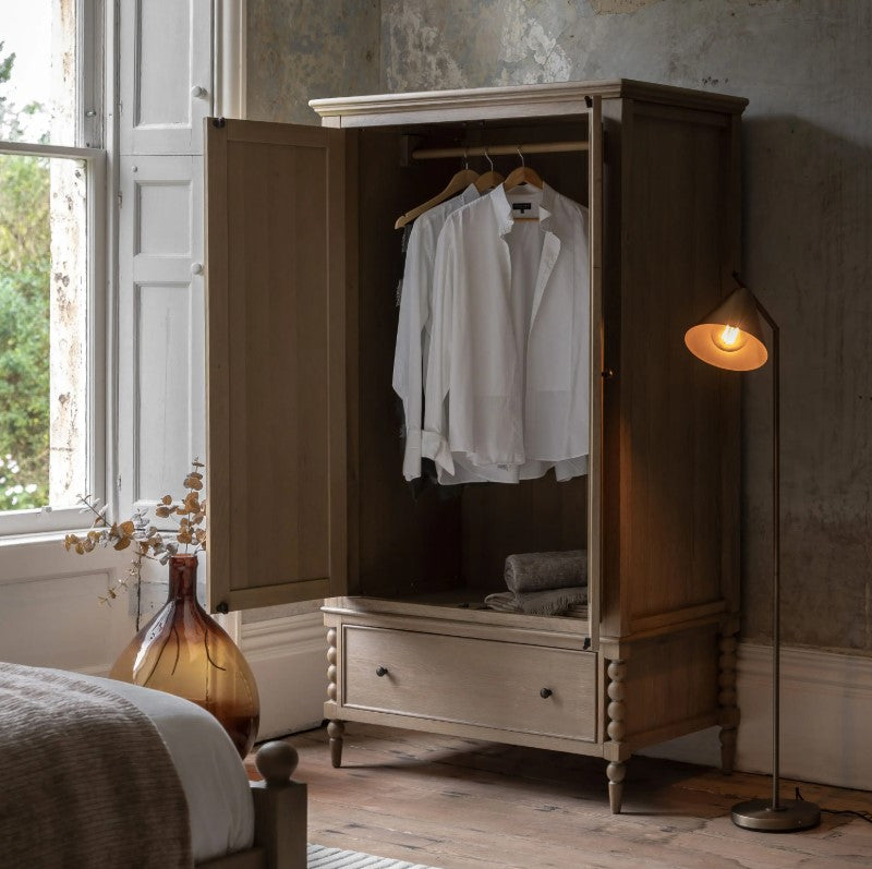 Artisan 2 Door 1 Drawer Wardrobe - Natural