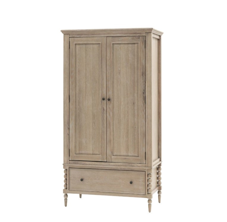Artisan 2 Door 1 Drawer Wardrobe - Natural