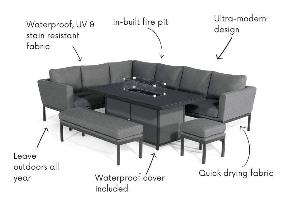 aruba corner firepit