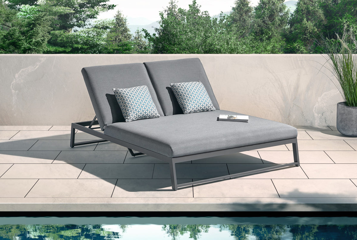 aruba outdoor fabric double sun lounger