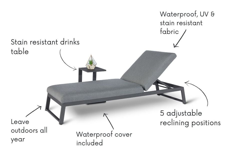 aruba recline sun lounger