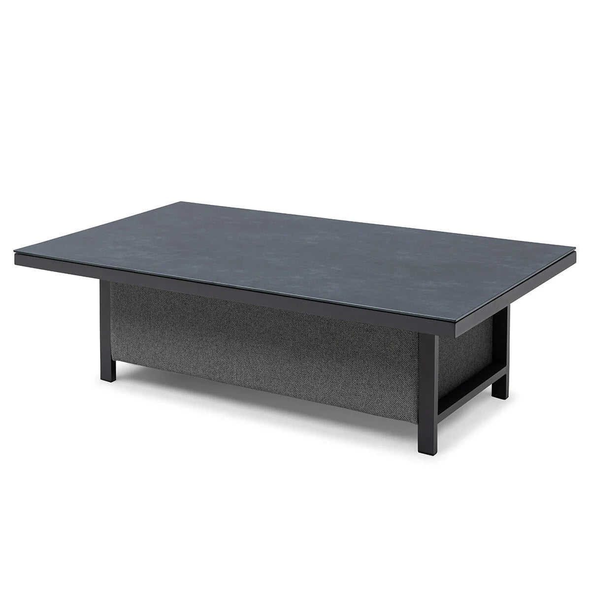 Aruba Rectangular Corner Dining Set with Rising Table - Zinc Grey