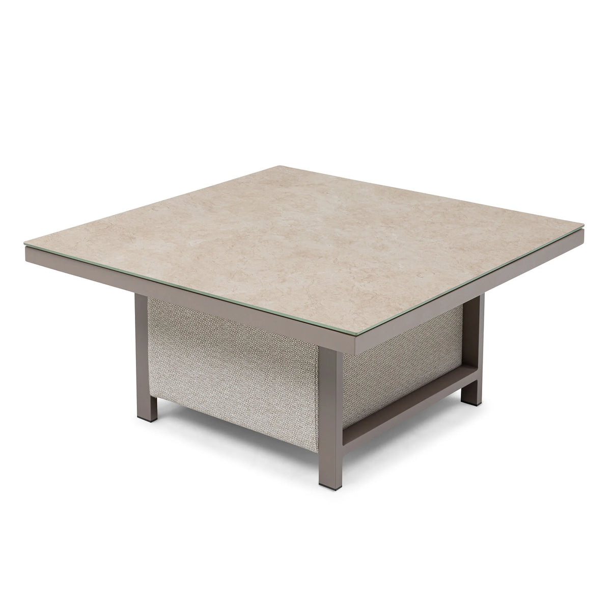 Aruba Square Corner Dining Set with Rising Table - Latte