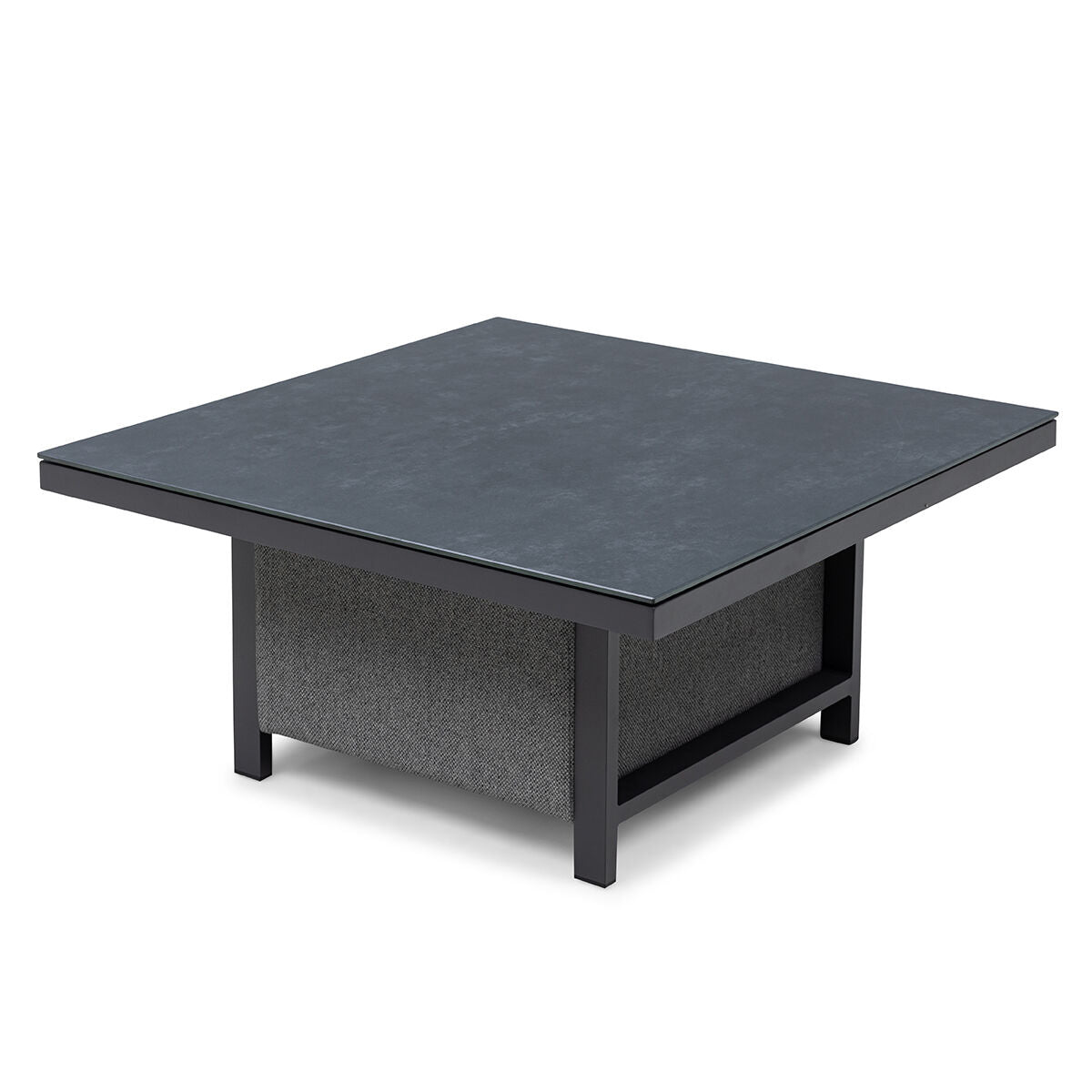 Aruba Square Corner Dining Set with Rising Table - Zinc Grey