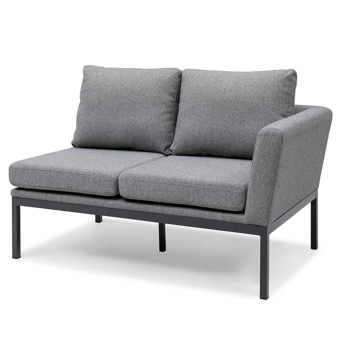 Aruba Square Corner Dining Set with Rising Table - Zinc Grey
