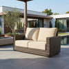 Ascot Rattan Outdoor 3-seater sofa with Beige Cushion