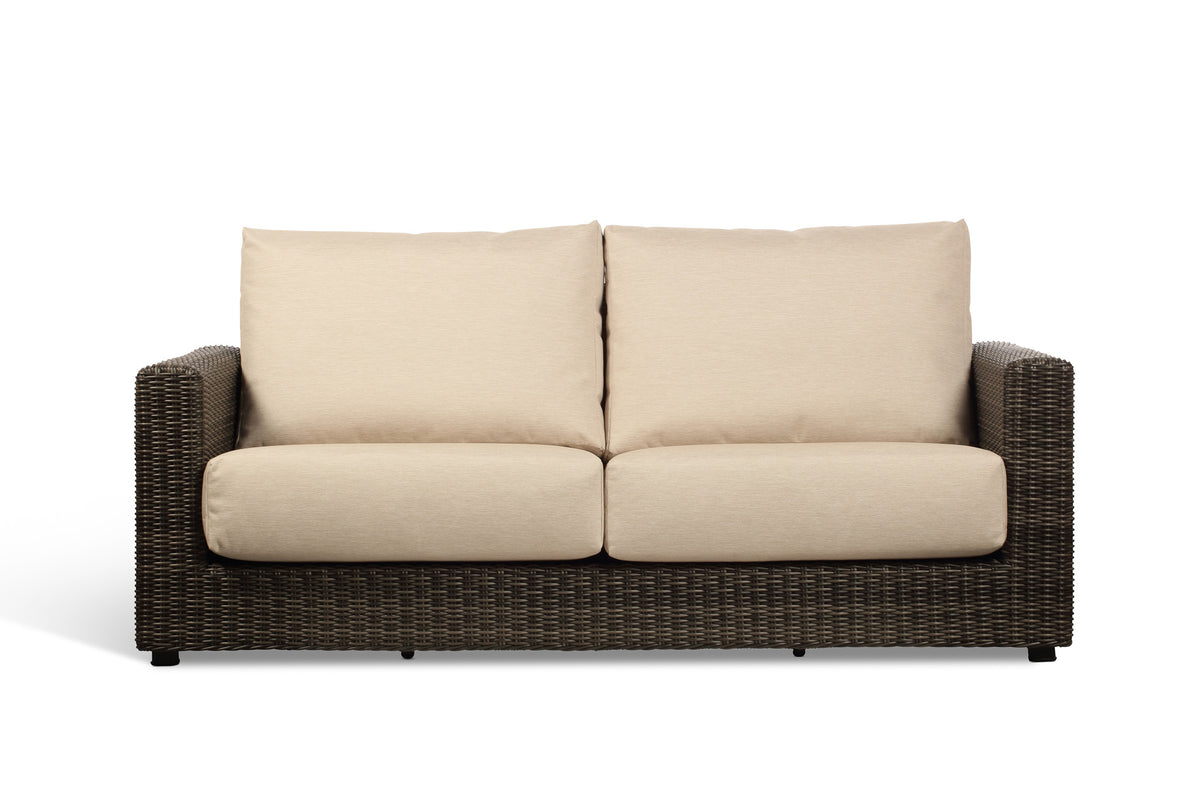 Ascot Rattan Outdoor 3-seater sofa with Beige Cushion