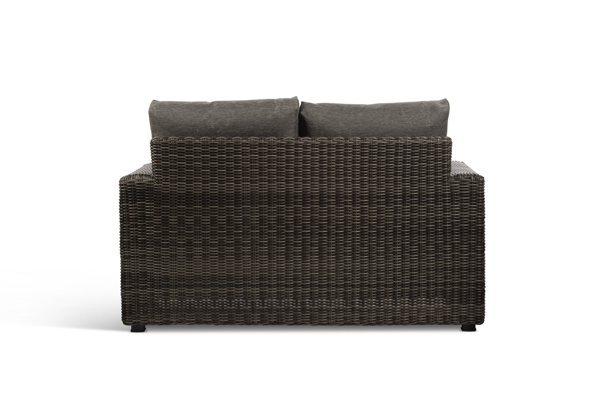 Ascot Rattan Outdoor 2-seater Sofa with Grey Cushion