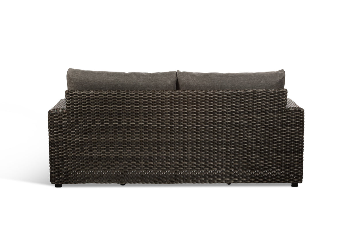 Ascot Rattan Outdoor 3-seater Sofa with Grey Cushion