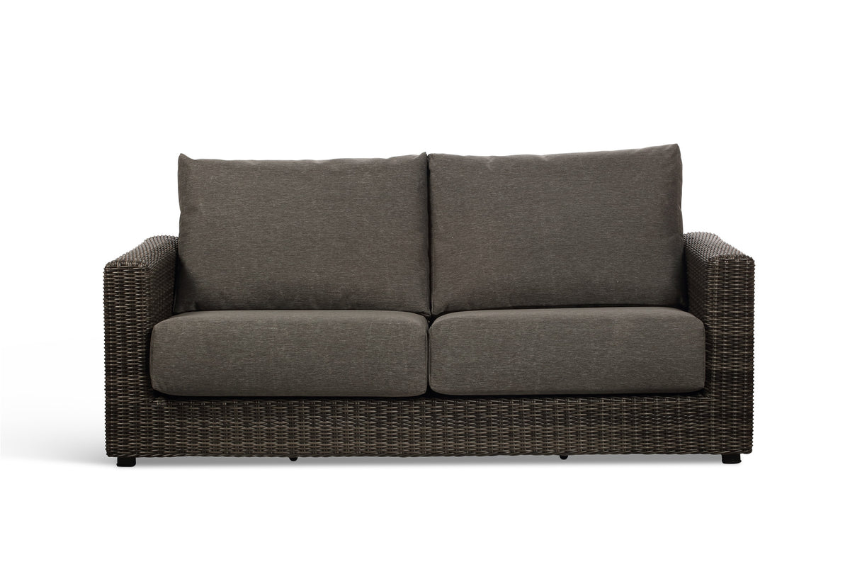 Ascot Rattan Outdoor 3-seater Sofa with Grey Cushion