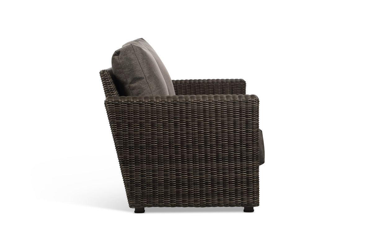 Ascot Rattan Outdoor 3-seater Sofa with Grey Cushion