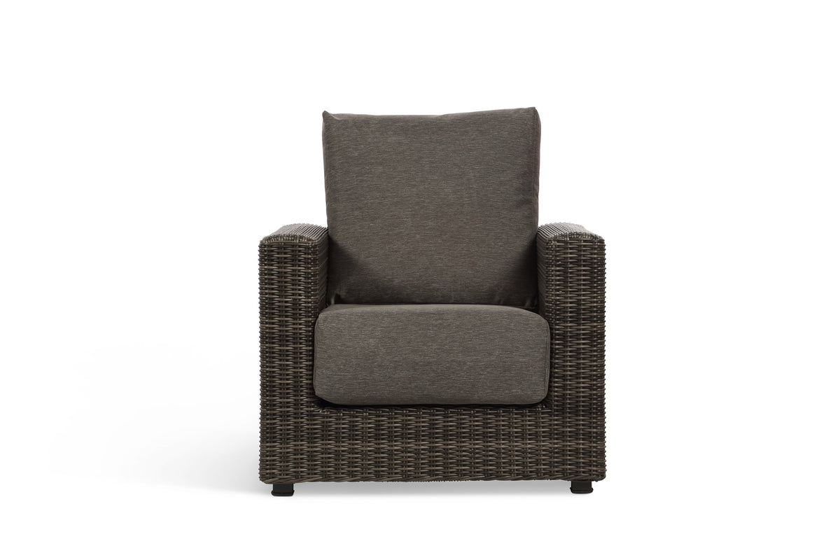 Ascot Rattan Outdoor Armchair with Grey Cushion