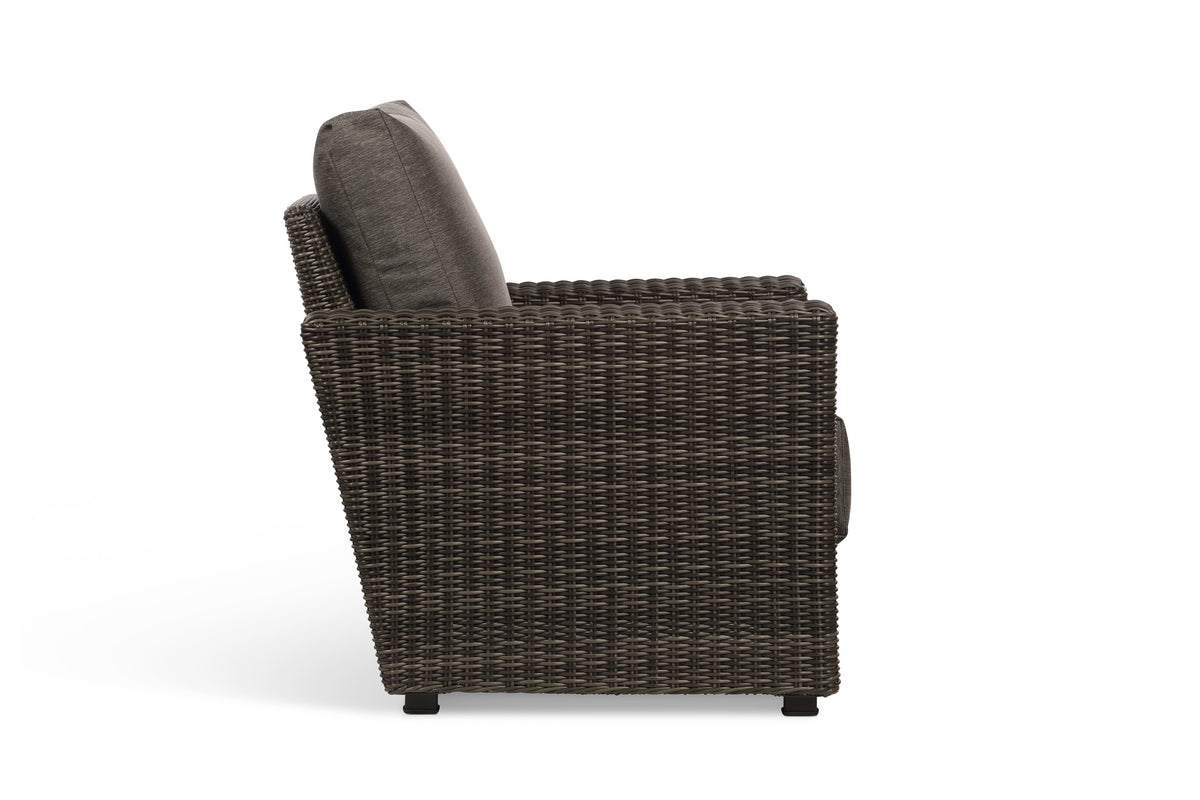 Ascot Rattan Outdoor Armchair with Grey Cushion