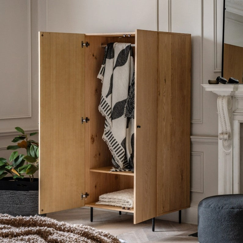 Ashgrove 2 Door Wardrobe - Natural